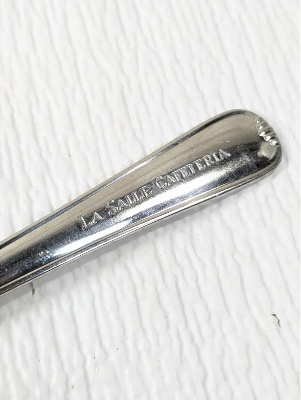Vintage La Salle Cafeteria fork Silco Stainless Steel USA glossy LaSalle